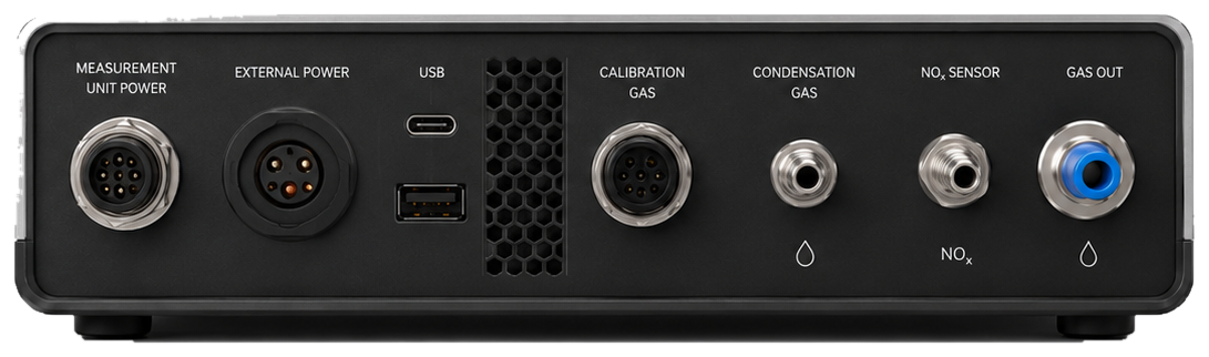 VROS GAS 7911 — rear I/O and gas interface panel